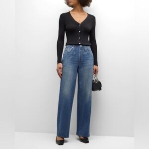 rag & bone Blue Wide Leg Jeans